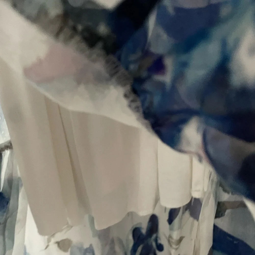 Le Raganne Blue and White Scoop Neck Maxi Sundress - Picture 6 of 11